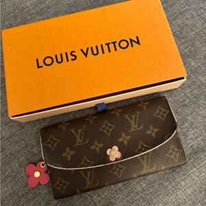 Louis Vuitton Monogram Bloom Flower Emilie Wallet (Fuchsia)